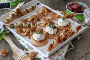 Aperitivi di pasta sfoglia senza glutine con Oro Sfoglia -La Cassata Celiaca