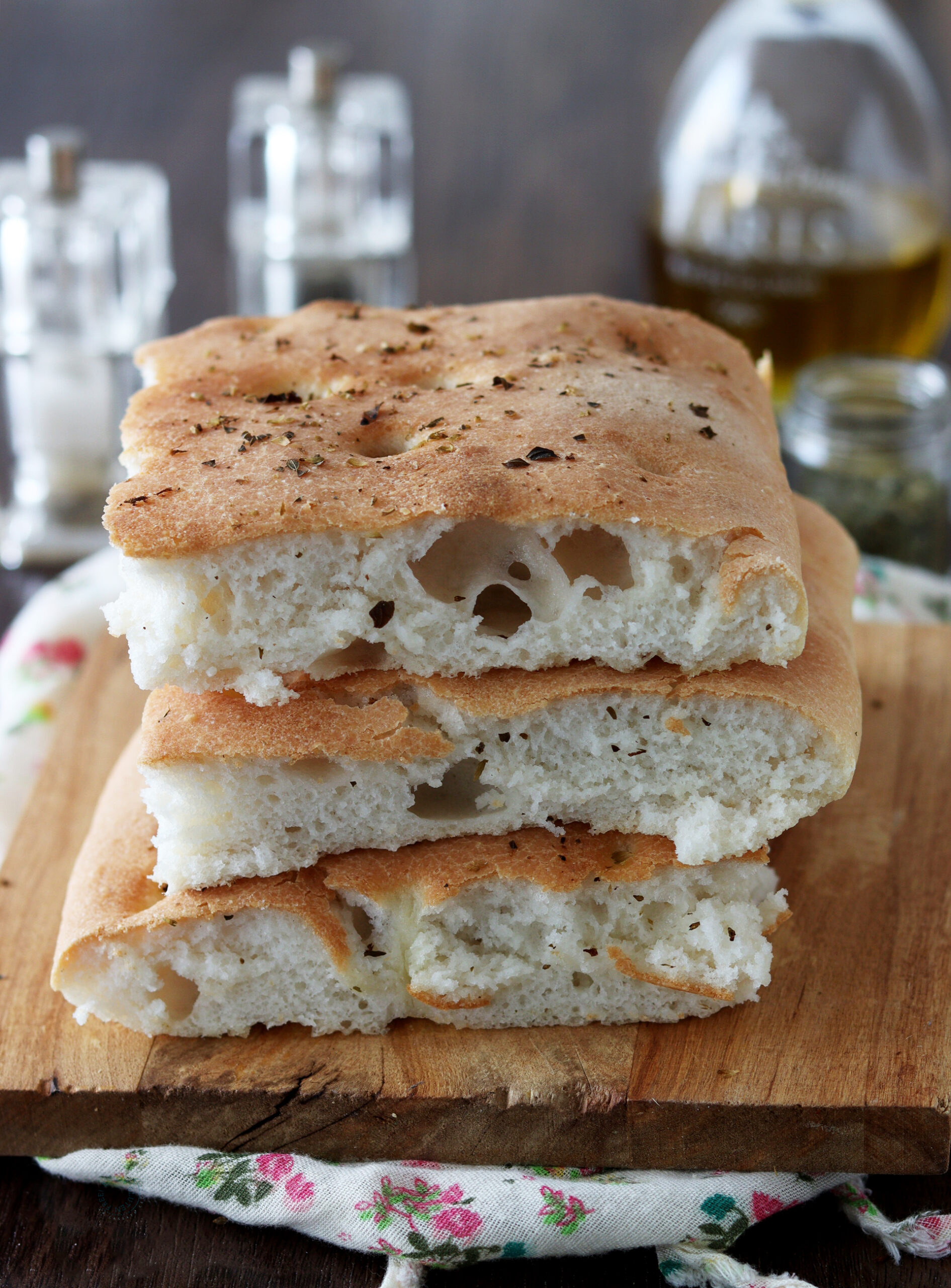 Focaccia semplice al lievito madre senza glutine - La Cassata Celiaca