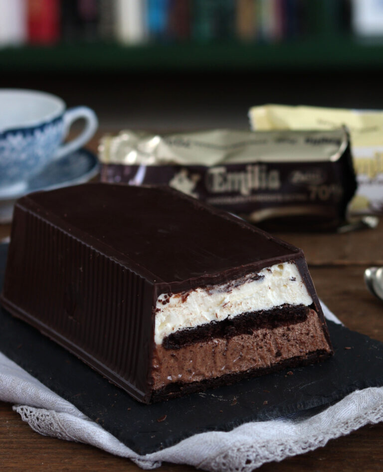 Bûche au chocolat bi-goût sans gluten - La Cassata Celiaca