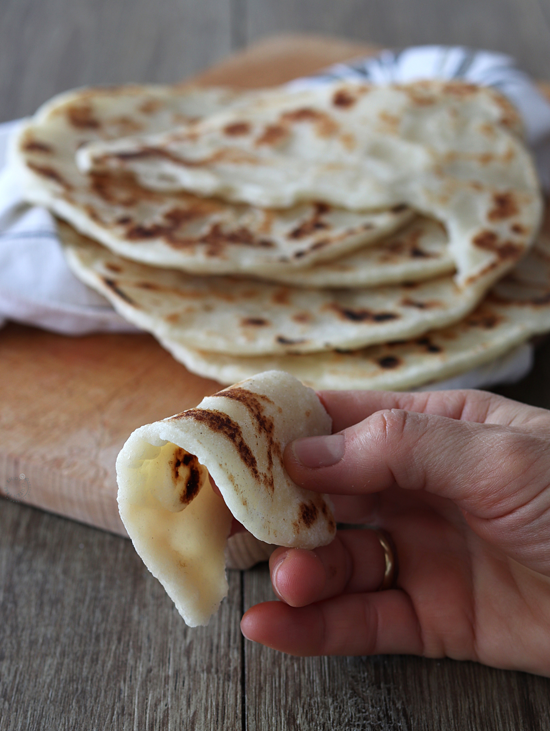  Piadina avec surplus de levain de riz sans gluten - La Cassata Celiaca