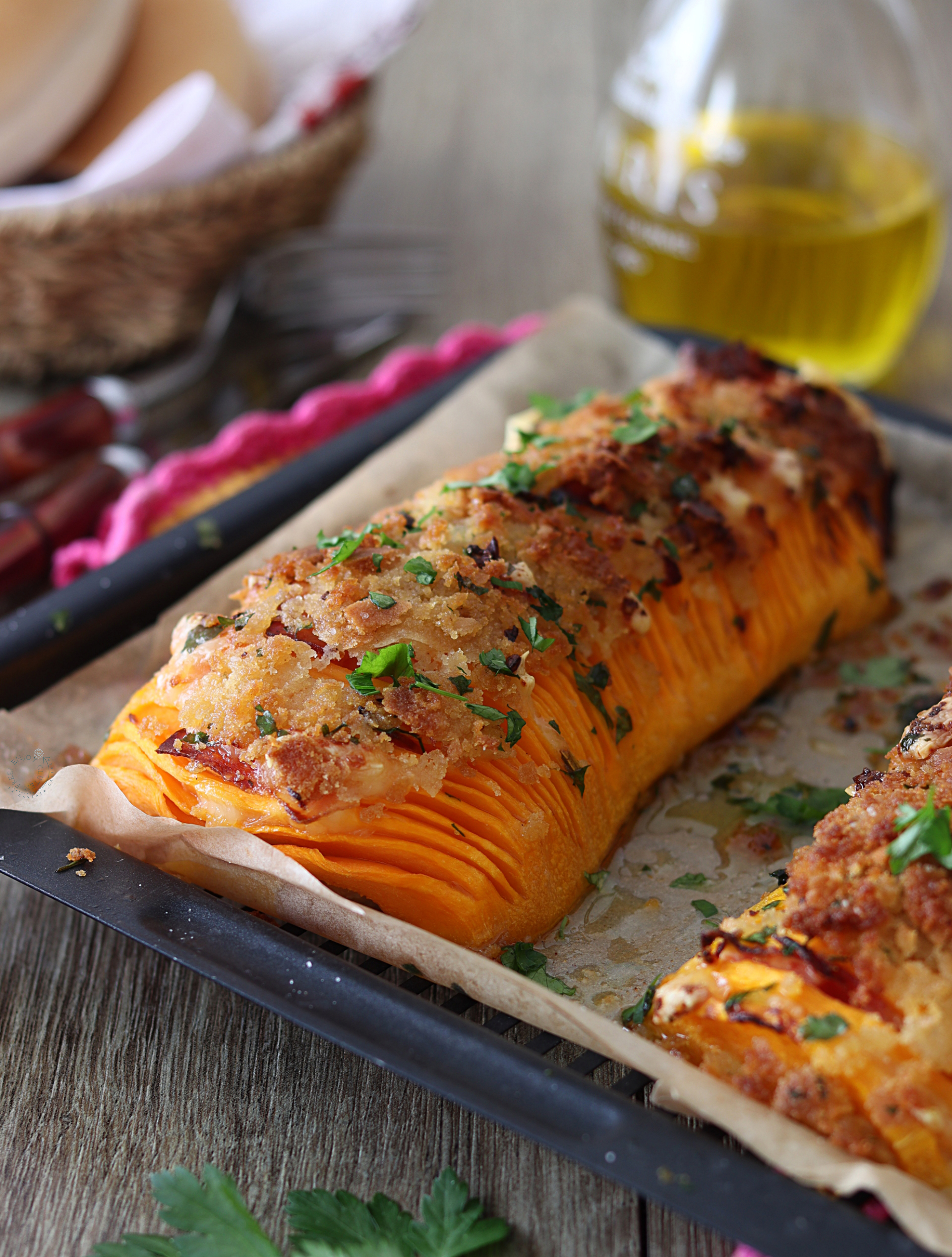 Zucca Hasselback nella friggitrice ad aria - La Cassata Celiaca 