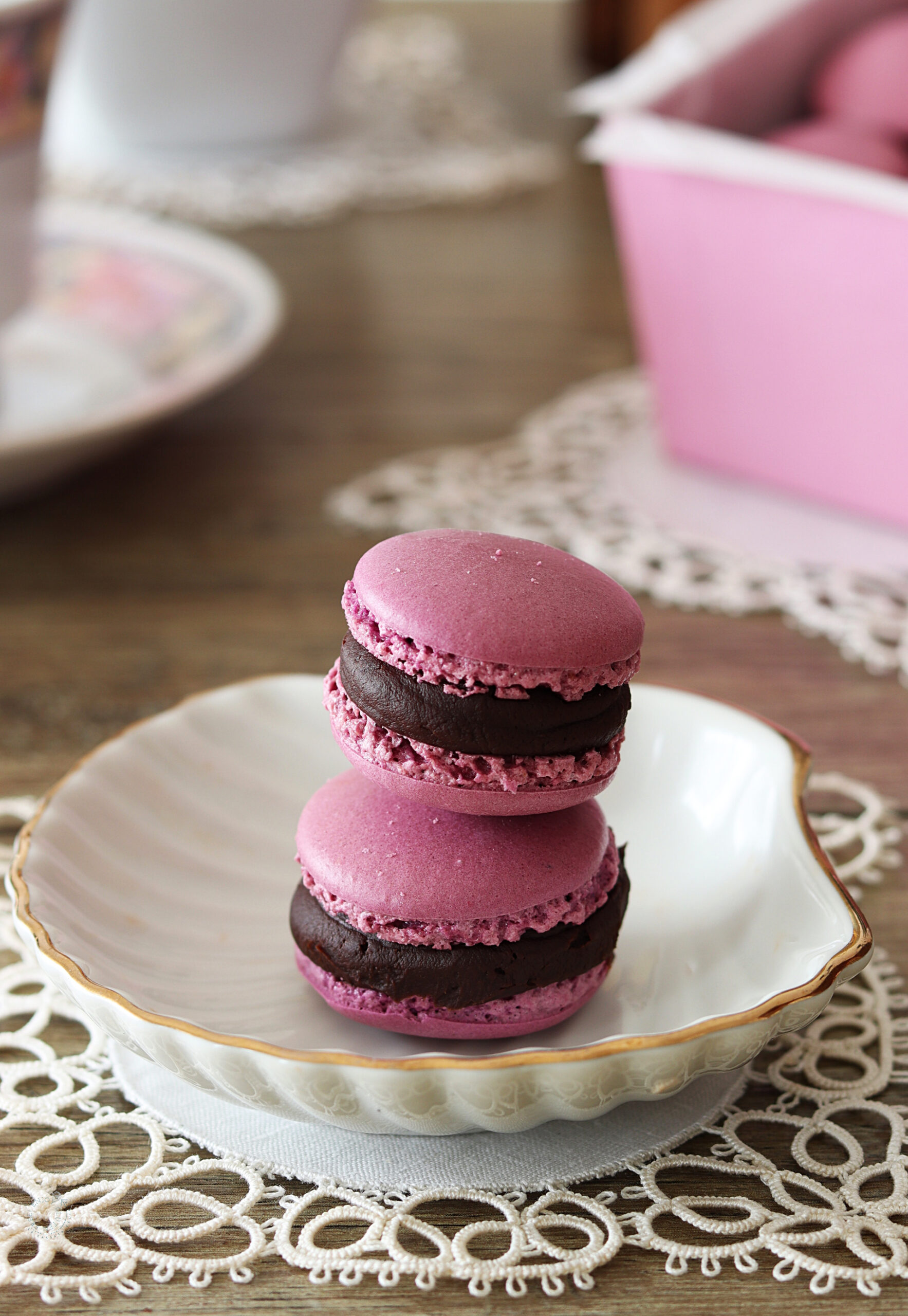 Macarons con ganache al cioccolato - La Cassata Celiaca