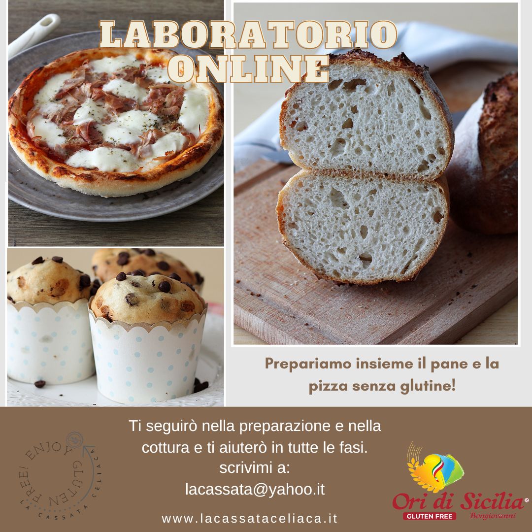 Laboratorio online di pane, pizza e muffins senza glutine
