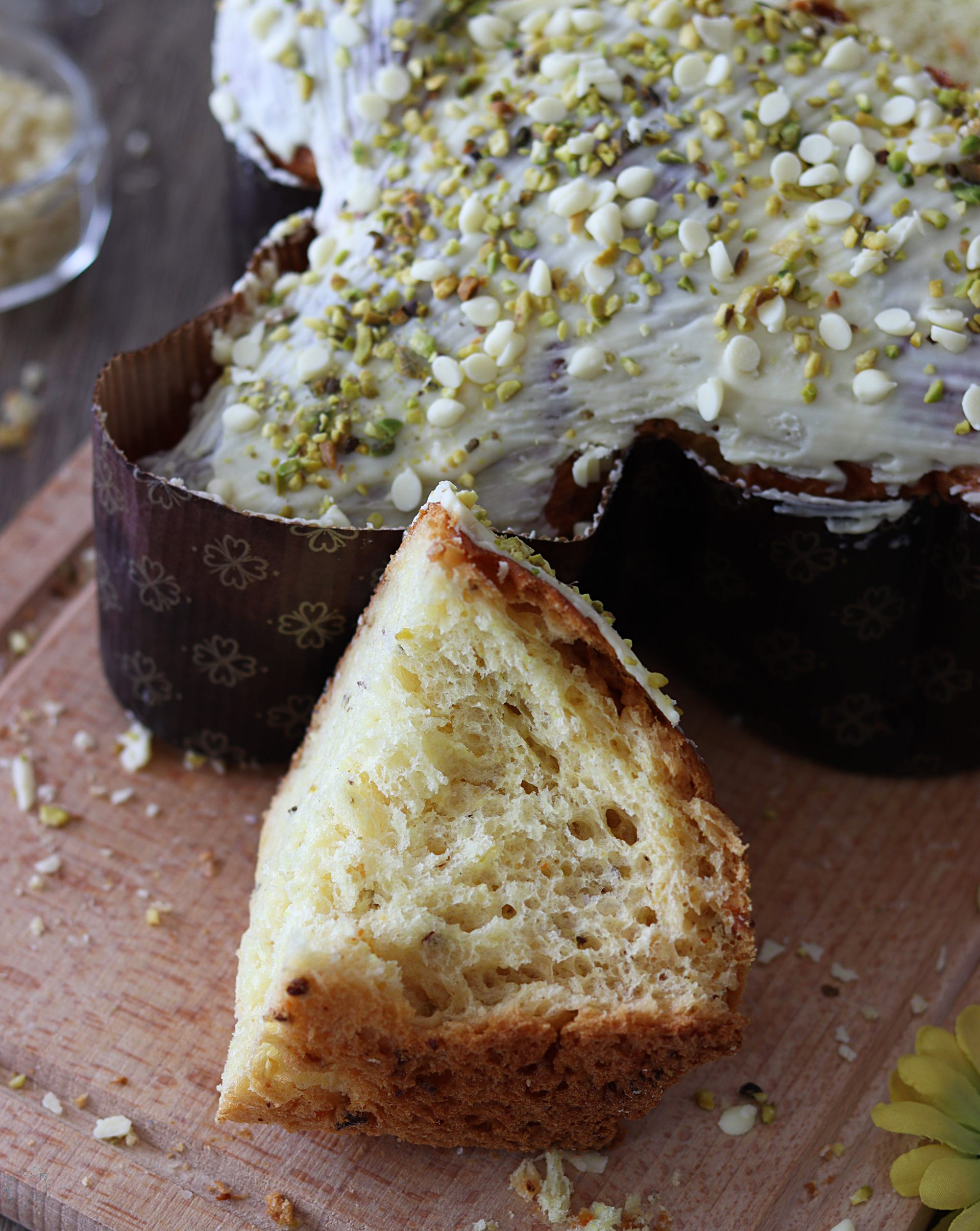 Colomba al pistacchio e cioccolato bianco senza glutine - La Cassata Celiaca