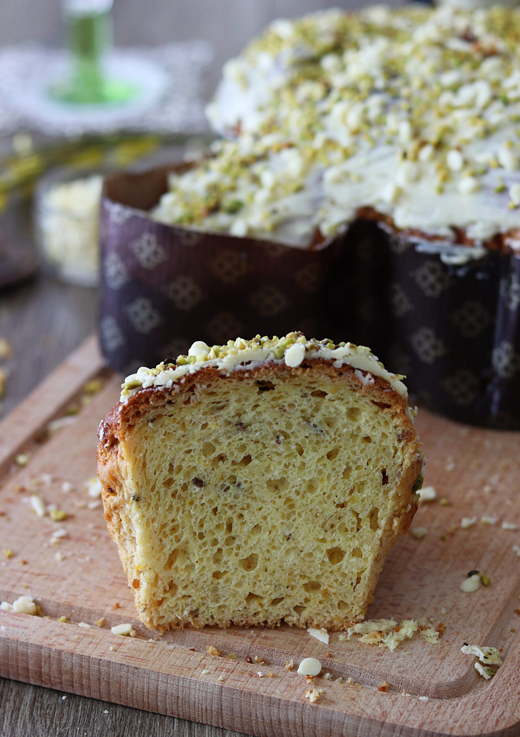 Colomba al pistacchio e cioccolato bianco senza glutine - La Cassata Celiaca