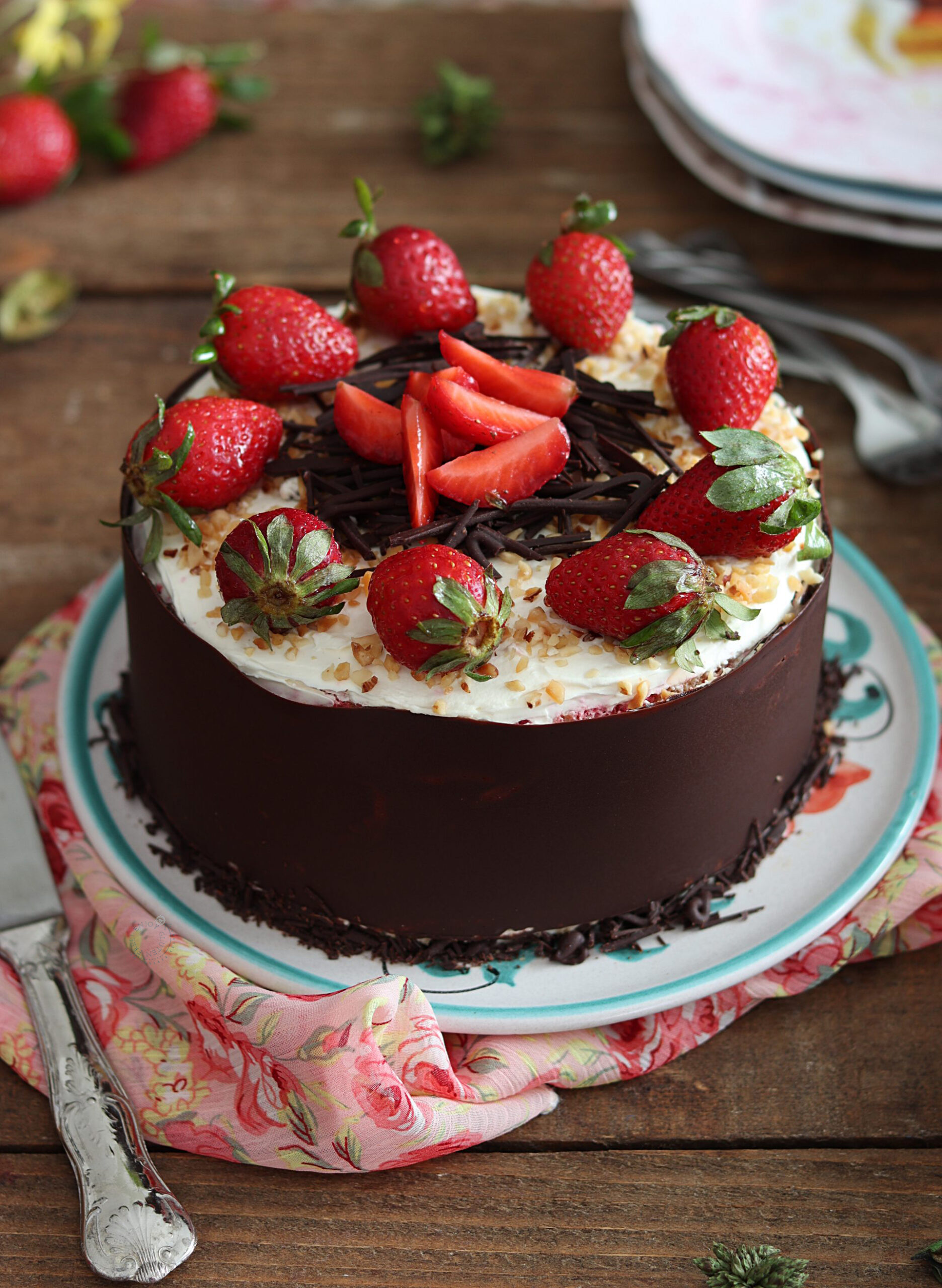 Torta alle fragole senza glutine e senza zucchero - La Cassata Celiaca