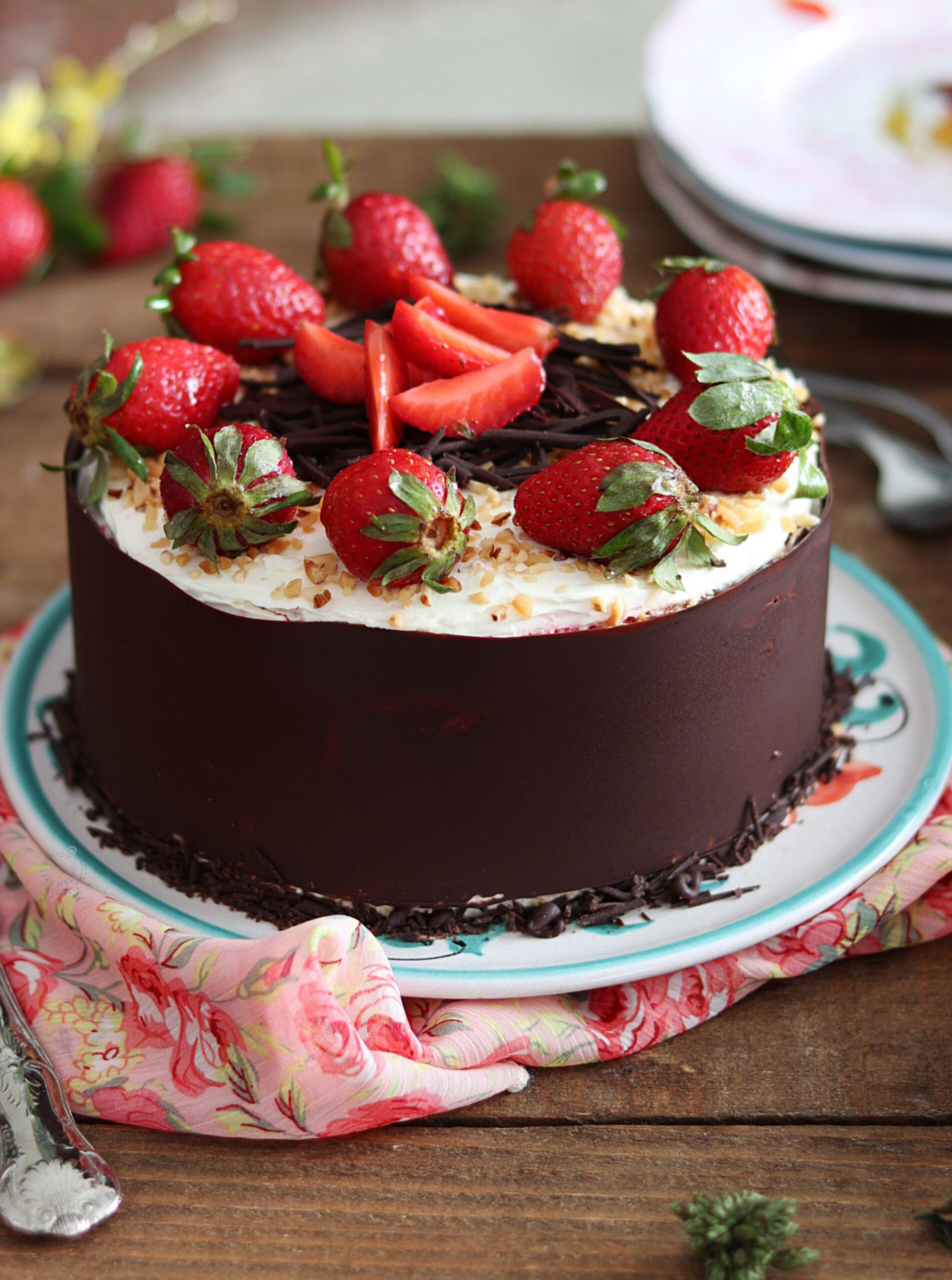 Gâteau aux fraises sans gluten et sans sucre - La Cassata Celiaca