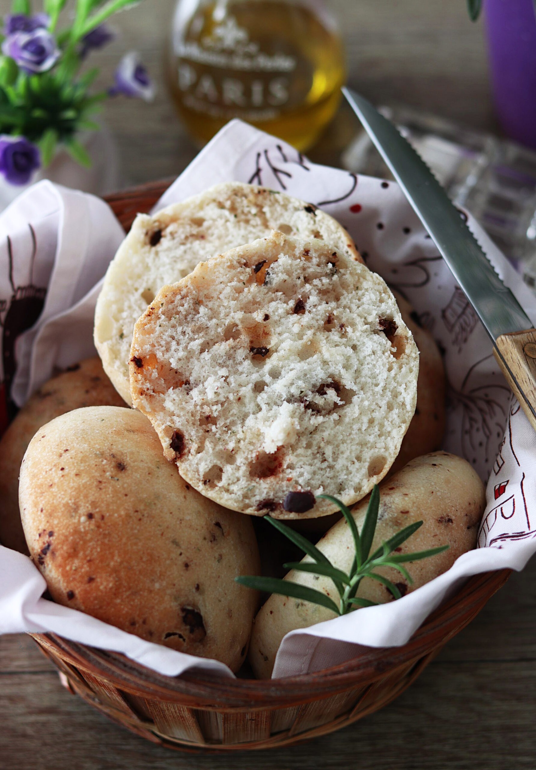 Petits pains aux olives et romarin sans gluten - La Cassata Celiaca