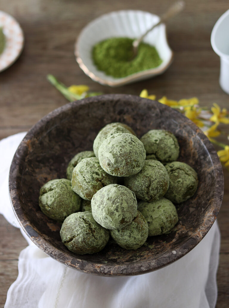 Biscottini al tè matcha senza glutine - La Cassata Celiaca