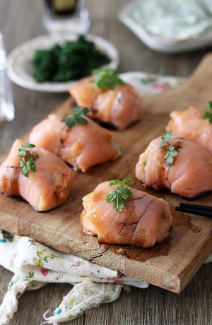 Involtini di salmone affumicato - La Cassata Celiaca