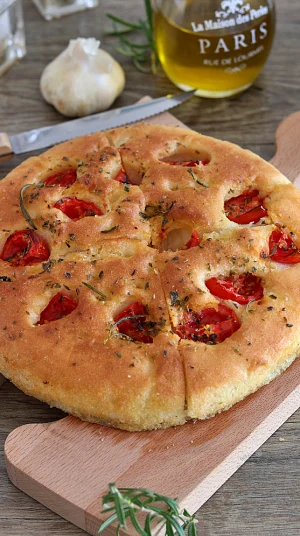 Focaccia a lievitazione mista senza glutine - La Cassata Celiaca