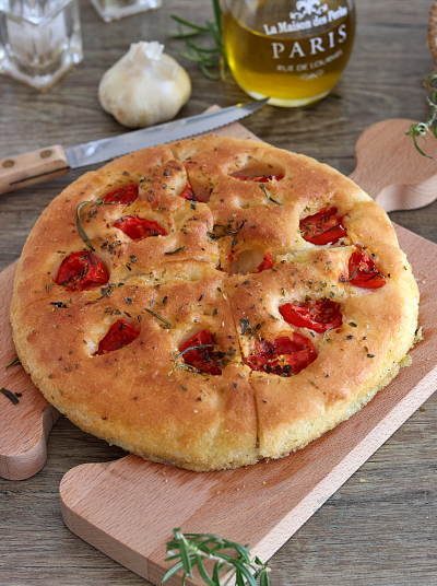 Focaccia a lievitazione mista senza glutine - La Cassata Celiaca