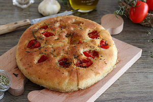 Focaccia a lievitazione mista senza glutine - La Cassata Celiaca