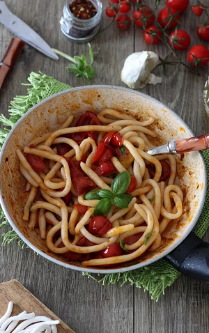 Pici ai pomodorini fatti in casa - La Cassata Celiaca
