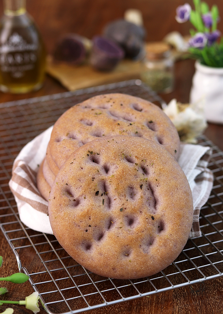 Schiacciatine alle patate viola - La Cassata Celiaca