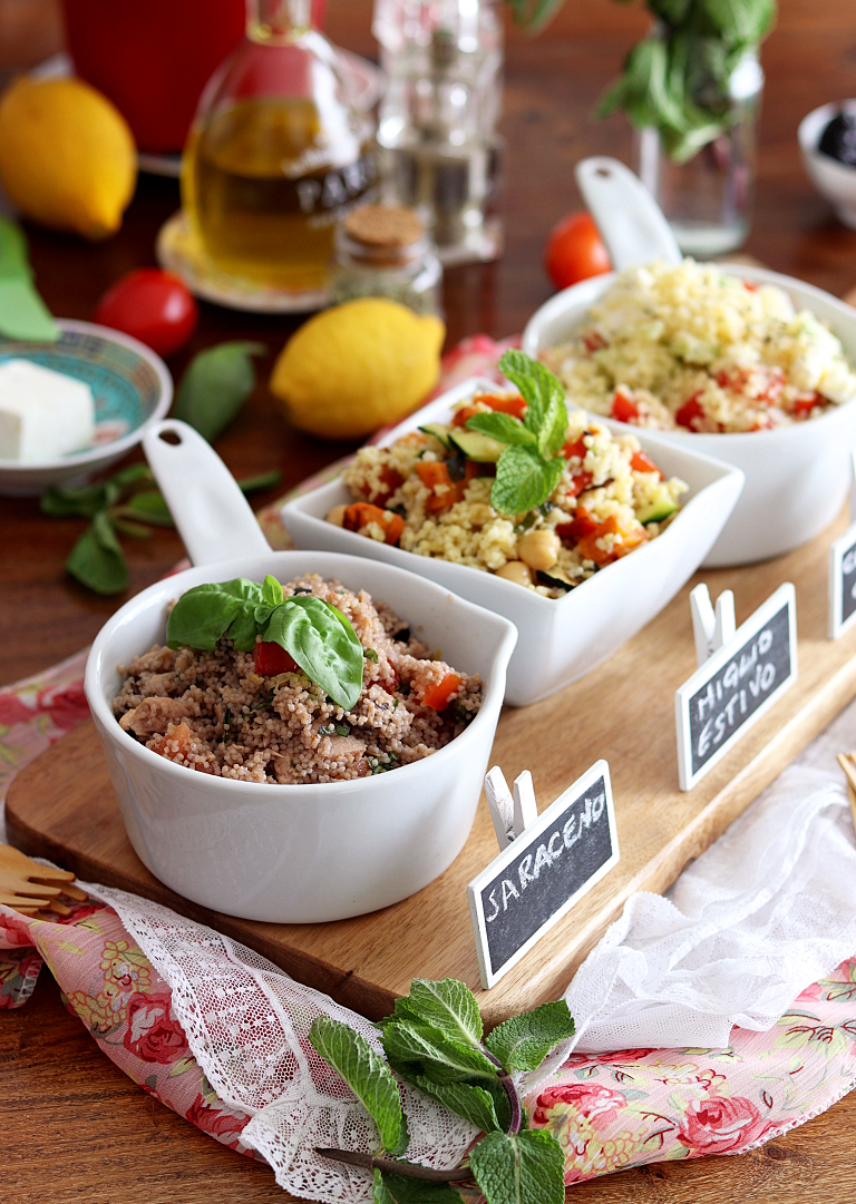3 Salades au couscous et au millet sans gluten - La Cassata Celiaca