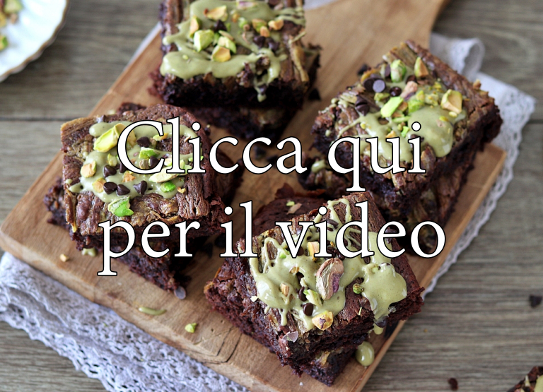 Brownie al cioccolato e pistacchio senza glutine - La Cassata Celiaca