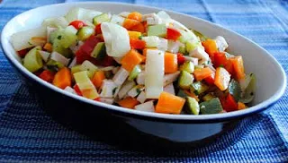 Brunoise de légumes - La Cassata Celiaca