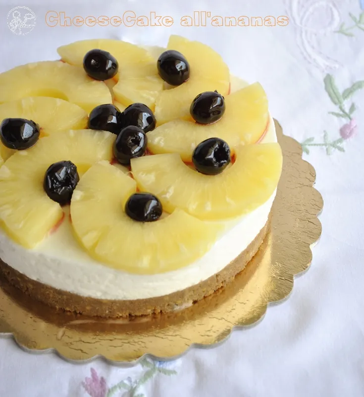 Cheesecake à l'ananas (sans gluten ni lactose) - La Cassata Celiaca
