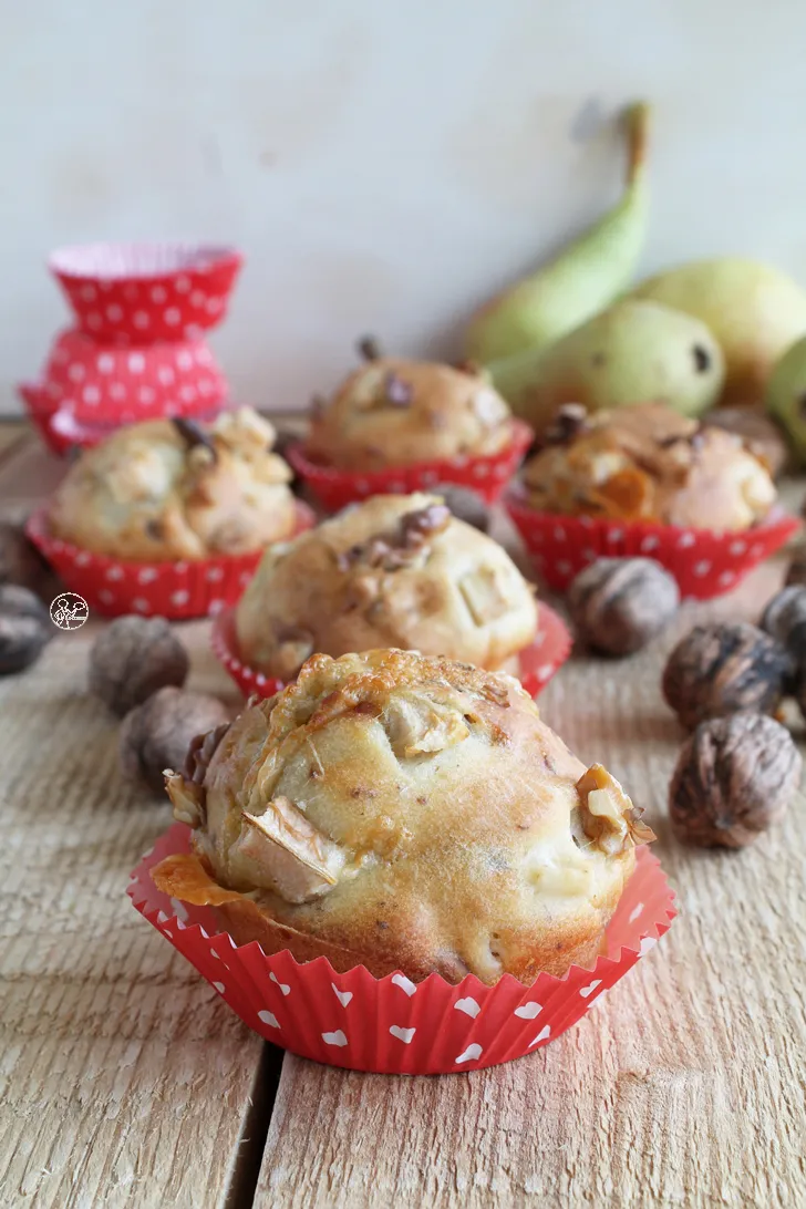 Muffins con pere e gorgonzola senza glutine - La Cassata Celiaca