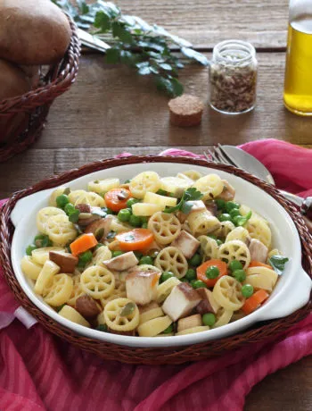 Salade de pâtes sans gluten avec champignons - La Cassata Celiaca