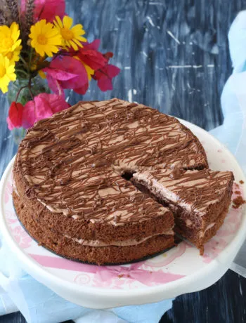 Gâteau à la crème fraîche et au cacao sans gluten - La Cassata Celiaca